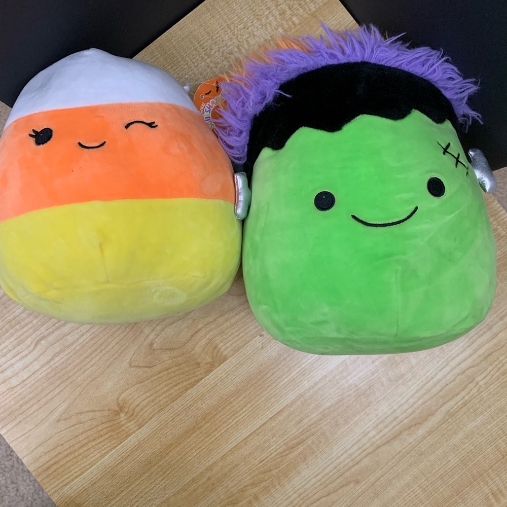 Squishmallows two Casey and Frankie Green Plush Toy small 10” soft, decorative